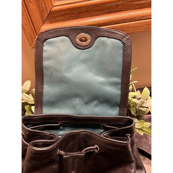 Coach Purse Womens Black Pebbled‎ Leather Park Backpack #24385 Adjustable Straps main image 5